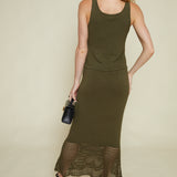 Ebony Sweater Knit Midi Skirt