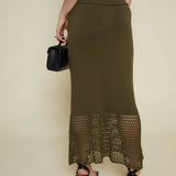 Ebony Sweater Knit Midi Skirt