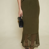 Ebony Sweater Knit Midi Skirt