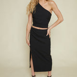 Theresa Side Slit Midi Skirt