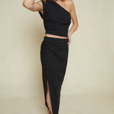 Theresa Side Slit Midi Skirt