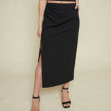 Theresa Side Slit Midi Skirt