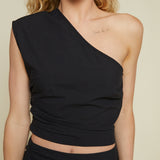 Victoria One Shoulder Cropped Top