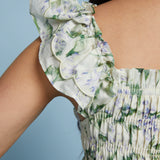 Joelle Floral Smocked Ruffle Top