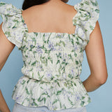 Joelle Floral Smocked Ruffle Top