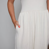 Claire Modal Rib Midi Dress - Crystal