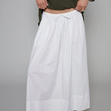 Macky Poplin Maxi Skirt - Le Blanc