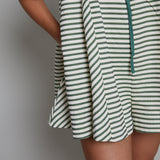Birdie Puff Sleeve Striped Romper