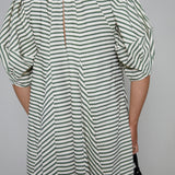 Birdie Puff Sleeve Striped Romper