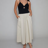 Ausha Mixed Media Midi Dress