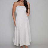 Kyla Fitted Strapless Midi Dress
