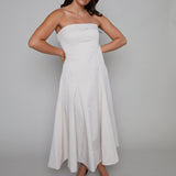 Kyla Fitted Strapless Midi Dress