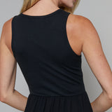 Claire Modal Rib Midi Dress - Black