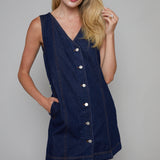 Halsey Button Down Denim Mini Dress