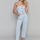 Dallas Barrel Leg Denim Jumpsuit - Impressionist