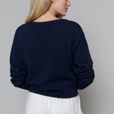 Gaia V Neck Sweater - Eclipse