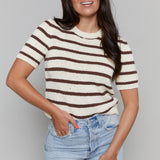 Beth Stripe Knit Sweater Top