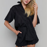 Dominica Linen Lace Shorts