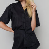 Dominica Linen Lace Shorts