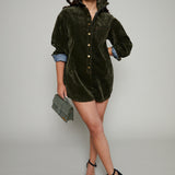 Sabrina Velvet Tie Waist Playsuit