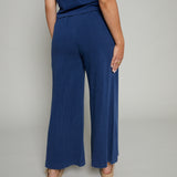 Mia Jersey Flare Pant - Indigo