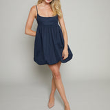 Estelle Bubble Hem Mini Dress