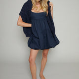 Estelle Bubble Hem Mini Dress