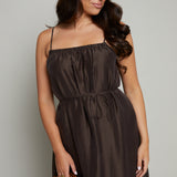 Eli Sheer Tie Waist Maxi Dress