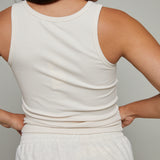 Jasmine Scoop Rib Tank - Crystal