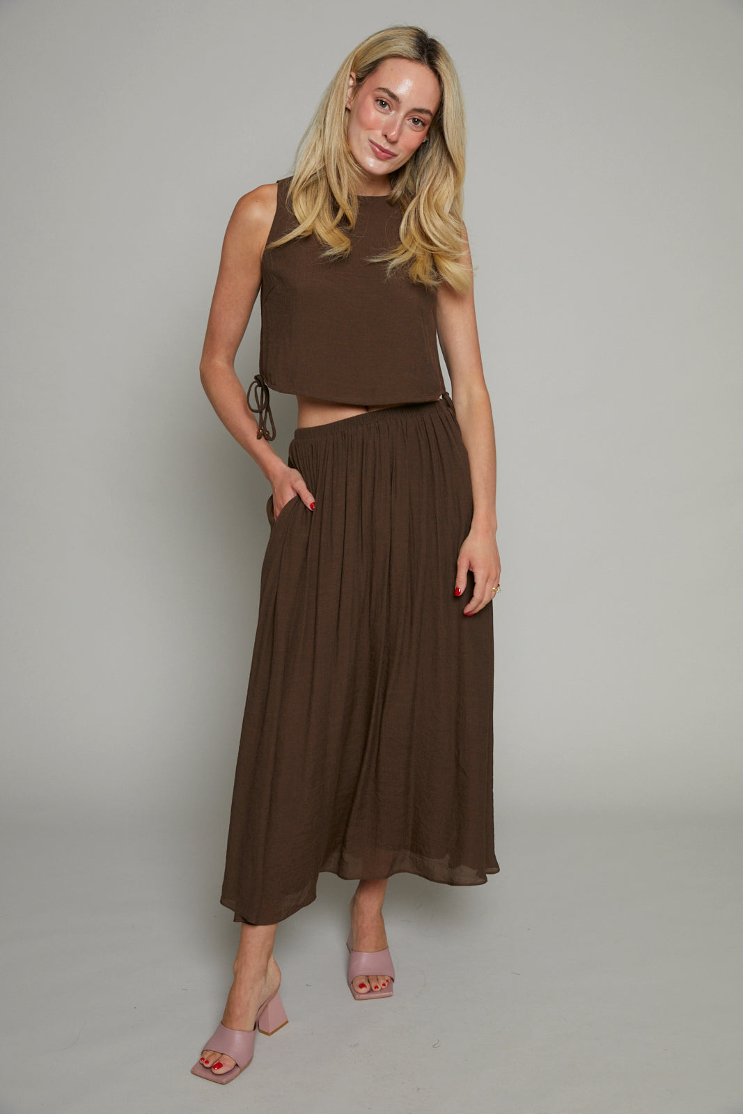 Theresa Side Slit Midi Skirt – No. 14