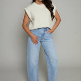 Noelle Short Sleeve Sweater - Cream