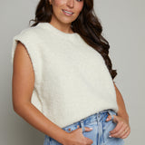 Noelle Short Sleeve Sweater - Cream