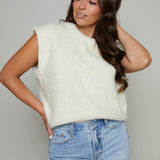 Noelle Short Sleeve Sweater - Cream