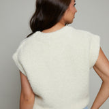 Noelle Short Sleeve Sweater - Cream