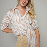 Blaire Oversized Striped Button Down