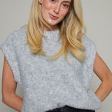 Noelle Short Sleeve Sweater - Grey