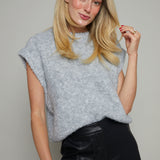 Noelle Short Sleeve Sweater - Grey