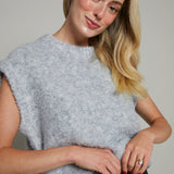 Noelle Short Sleeve Sweater - Grey