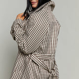 Gigi Brown Gingham Trench Jacket