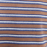 Ziggy Striped Rugby Polo Shirt - Brown Navy