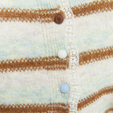 Emery Striped Cardigan with Multicolor Buttons