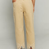 Carolina Eyelet Embroidered Ankle Cropped Pants