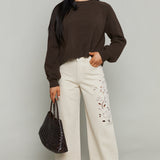 Madelyn Relaxed Knit Sweater - Dark Chocolate