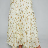 Bernadette Drop-Waist Maxi Dress - Yellow Floral