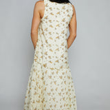 Bernadette Drop-Waist Maxi Dress - Yellow Floral