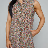 Devry Multicolored Block Mini Dress
