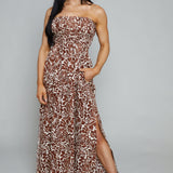 Zahara Shirred Maxi Dress