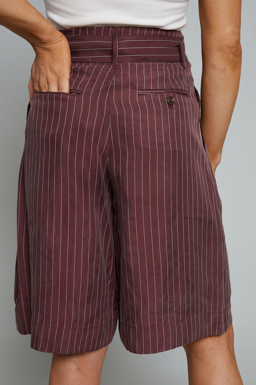 Faith Striped Bermuda Shorts