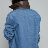 Zeba Contrast Collar Denim Jacket