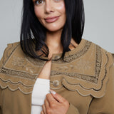 Dominica Sailor Collar Cropped Jacket